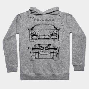 Lamborghini Revuelto Blueprint Hoodie